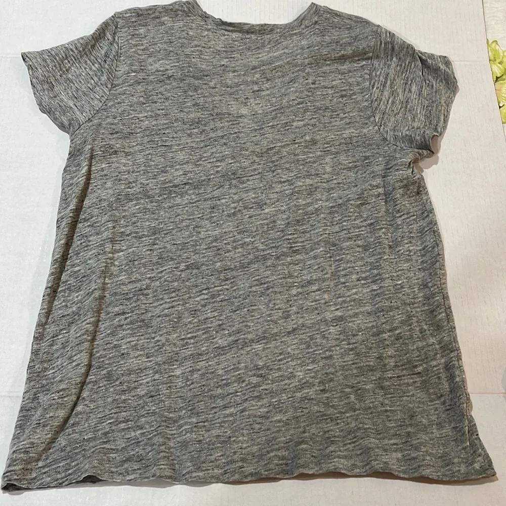J. Crew Heather Gray V-Neck Short Sleeve Tee